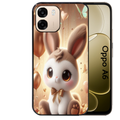 Coque noire taperso pour OPPO A6 A6X 4G et 5G avec motif lapin ballon protection antichoc personnalisée