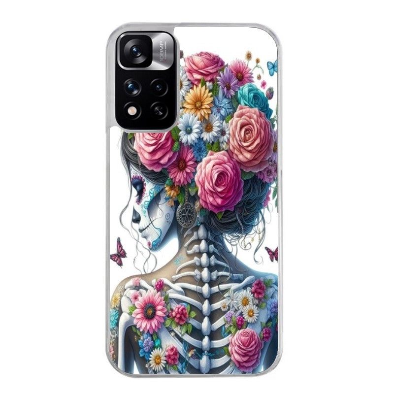 Coque taperso pour Redmi Note 10 4G 5G PRO 10S avec motif tete de mort calavera papillon protection antichoc personnalisée