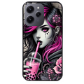 Coque noire taperso pour Redmi 12 4G et 5G avec motif anime et gothic boba protection antichoc personnalisée