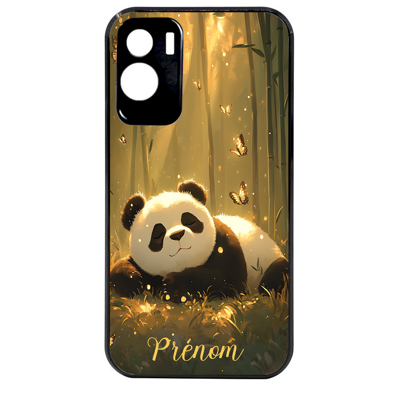 Coque noire taperso pour Honor 70 LITE 90 et LITE avec motif panda et papillon personnalisee protection antichoc personnalisée