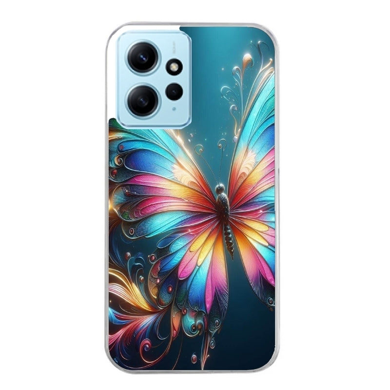Coque taperso pour POCO X5 5G avec motif papillon arc protection antichoc personnalisée