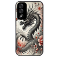 Coque noire taperso pour OnePlus Nord 5 avec motif dragon japan protection antichoc personnalisée