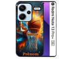 Coque noire taperso pour Redmi Note 13 PRO PLUS 5G avec motif basket ball color personnalise protection antichoc personnalisée