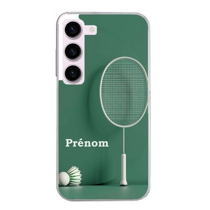 Coque taperso pour Galaxy A13 4G et 5G A23 A53 avec motif badminton sport personnalise protection antichoc personnalisée