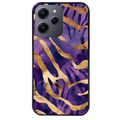 Coque noire taperso pour Redmi 12 4G et 5G avec motif zebre violet protection antichoc personnalisée