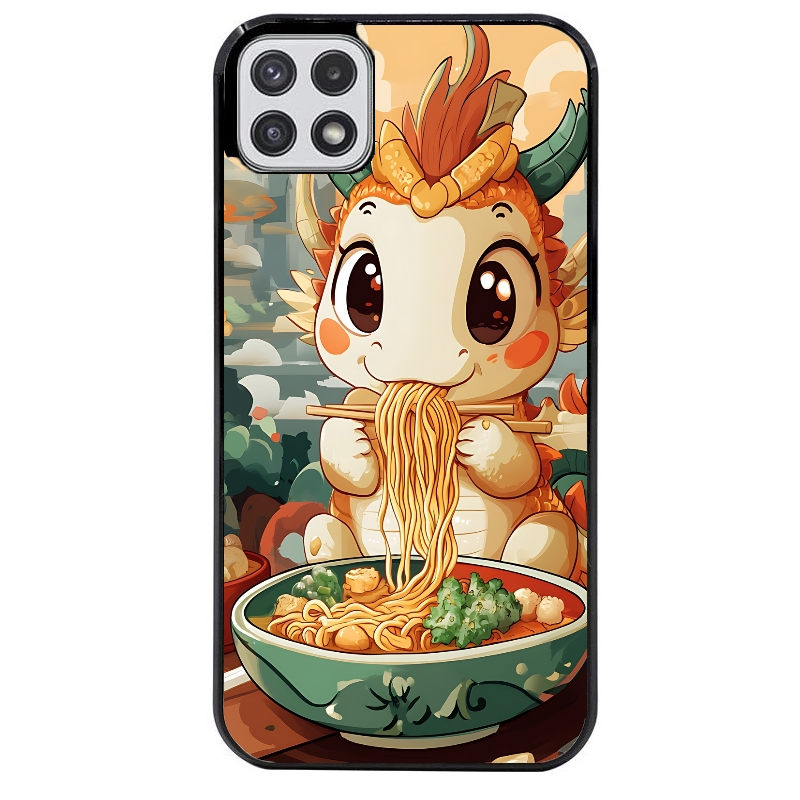 Coque noire taperso pour galaxy A22 A32 A52 A52S 4G 5G  avec motif dragon ramen 3 protection antichoc personnalisée