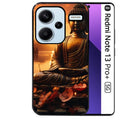 Coque noire taperso pour Redmi Note 13 PRO PLUS 5G avec motif bouddha et soleil protection antichoc personnalisée