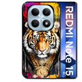 Coque noire taperso pour Redmi Note 15 et PRO PLUS 4G 5G avec motif tigre style hip hop protection antichoc personnalisée