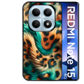 Coque noire taperso pour Redmi Note 15 et PRO PLUS 4G 5G avec motif effet fourrure leopard 3 protection antichoc personnalisée