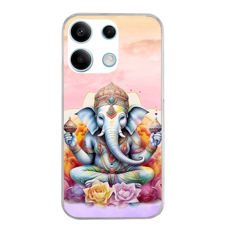 Coque taperso pour POCO X6 5G avec motif elephant namaste protection antichoc personnalisée