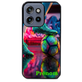 Coque noire taperso pour Moto Edge 60 et Neo Fusion Pro avec motif foot controle personnalisee protection antichoc personnalisée