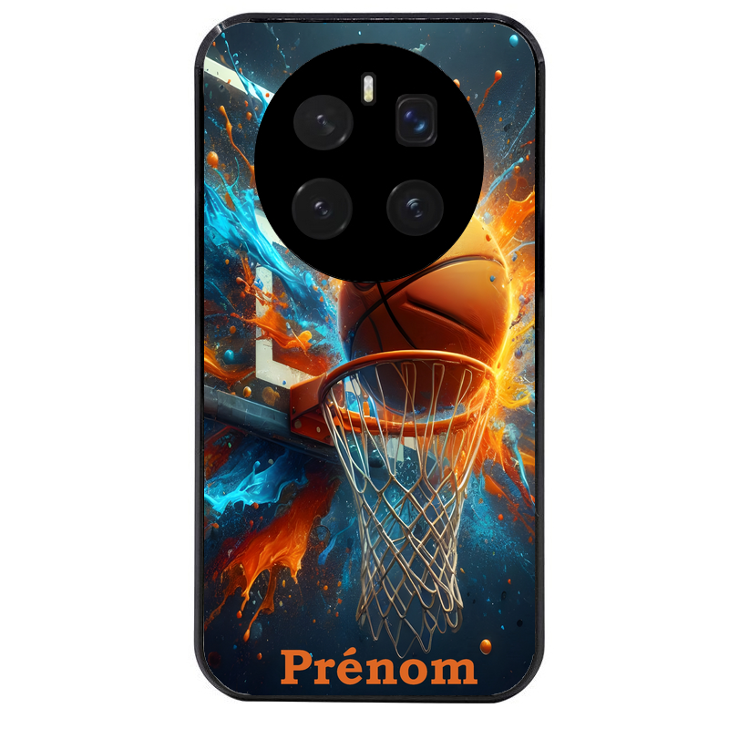 Coque noire taperso pour Magic 7 LITE et PRO avec motif basket ball color personnalise protection antichoc personnalisée