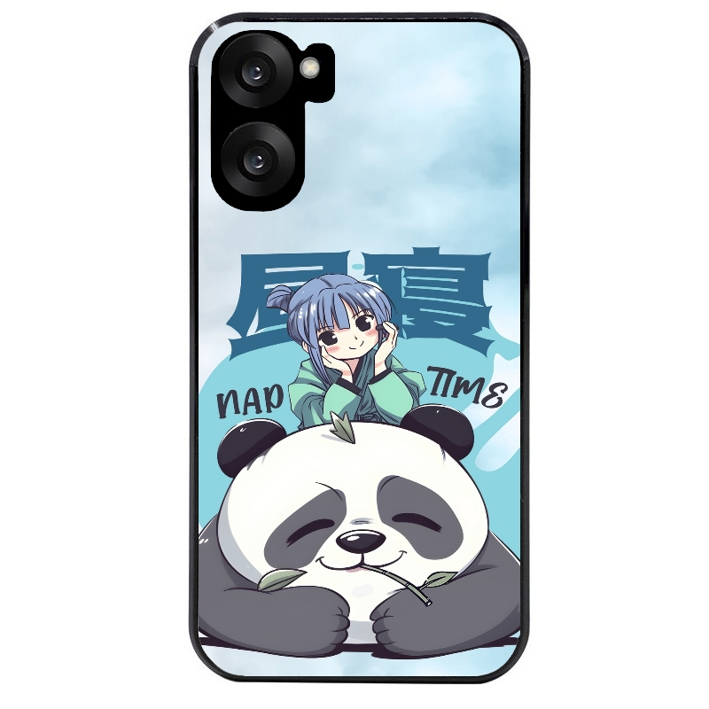 Coque noire taperso pour OnePlus Nord CE5 avec motif panda anime protection antichoc personnalisée