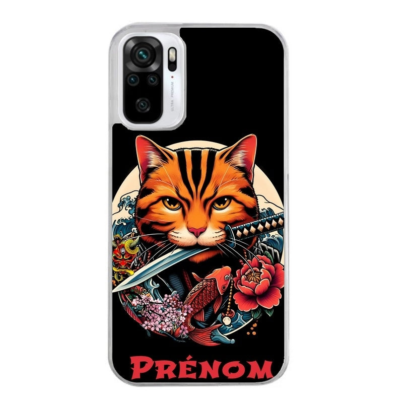 Coque taperso pour Redmi Note 10 4G 5G PRO 10S avec motif chat carpe koii japan personnalise protection antichoc personnalisée