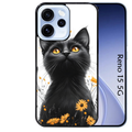Coque noire taperso pour OPPO Reno 15 et F FS 5G avec motif chat eyes protection antichoc personnalisée