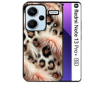 Coque noire taperso pour Redmi Note 13 PRO PLUS 5G avec motif effet fourrure leopard 1 protection antichoc personnalisée