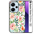 Coque noire taperso pour Redmi Note 13 PRO PLUS 5G avec motif fleur des champs protection antichoc personnalisée