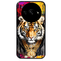 Coque noire taperso pour Redmi A3 avec motif tigre style hip hop protection antichoc personnalisée