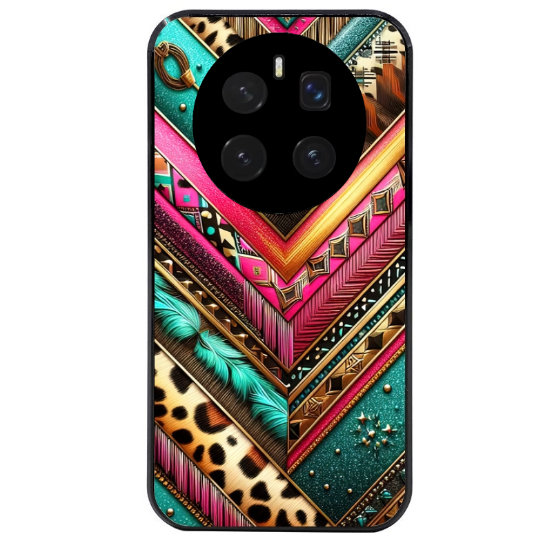 Coque noire taperso pour Magic 7 LITE et PRO avec motif chevron texas protection antichoc personnalisée
