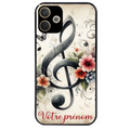 Coque noire taperso pour OPPO A5 PRO 4G et 5G avec motif musique cle sol personnalisee protection antichoc personnalisée