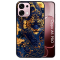 Coque noire taperso pour OPPO A6 PRO 4G et 5G avec motif tigre et fleur protection antichoc personnalisée