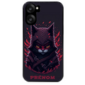 Coque noire taperso pour OnePlus Nord CE5 avec motif chat samourai personnalise protection antichoc personnalisée