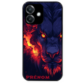 Coque noire taperso pour OPPO A40 avec motif lion anime protection antichoc personnalisée