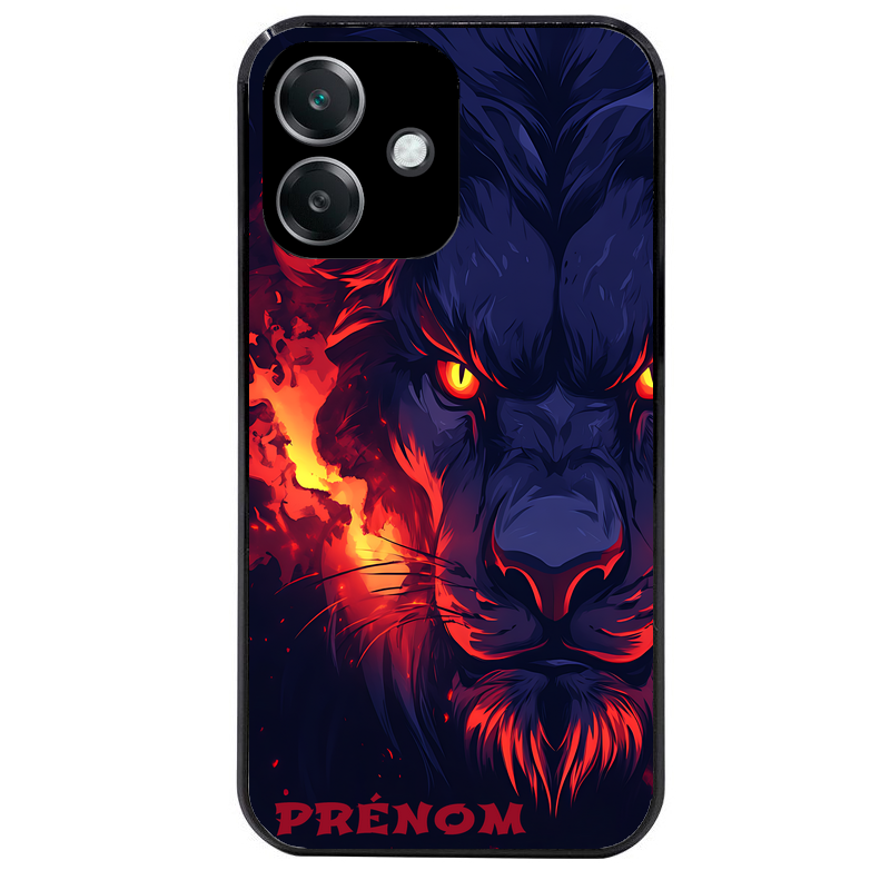 Coque noire taperso pour OPPO A40 avec motif lion anime protection antichoc personnalisée