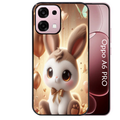 Coque noire taperso pour OPPO A6 PRO 4G et 5G avec motif lapin ballon protection antichoc personnalisée