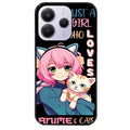 Coque noire taperso pour Redmi Note 14 et PRO PLUS 4G 5G avec motif anime et chat protection antichoc personnalisée