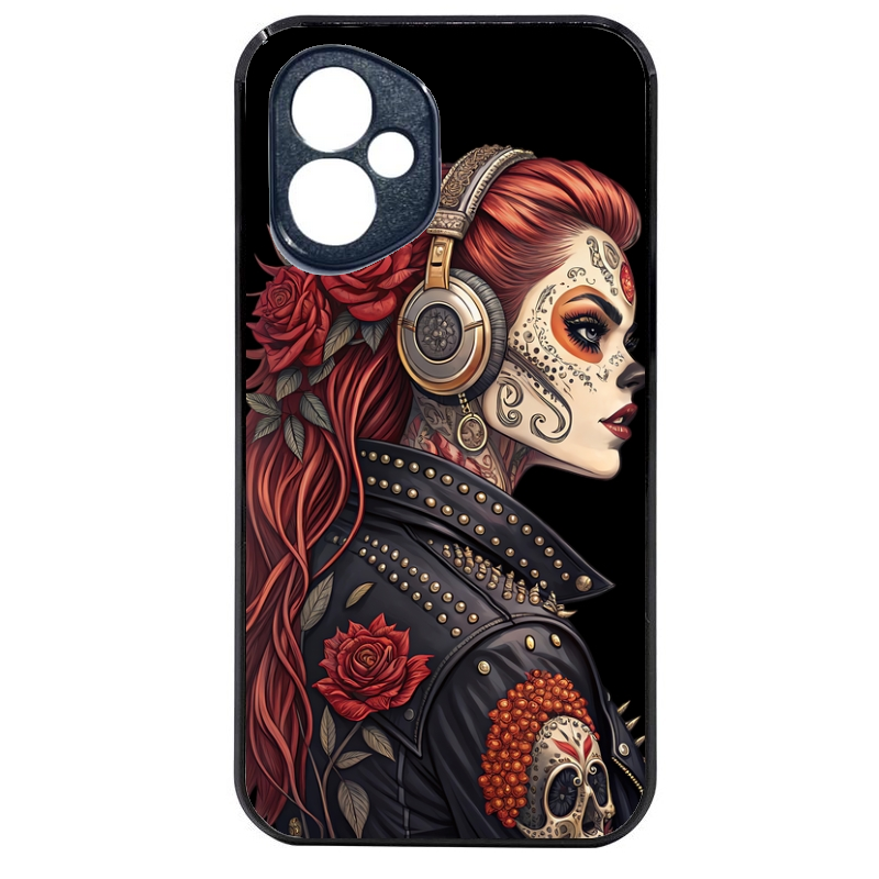 Coque noire taperso pour Honor 400 et Lite Pro Smart avec motif tete de mort rock protection antichoc personnalisée