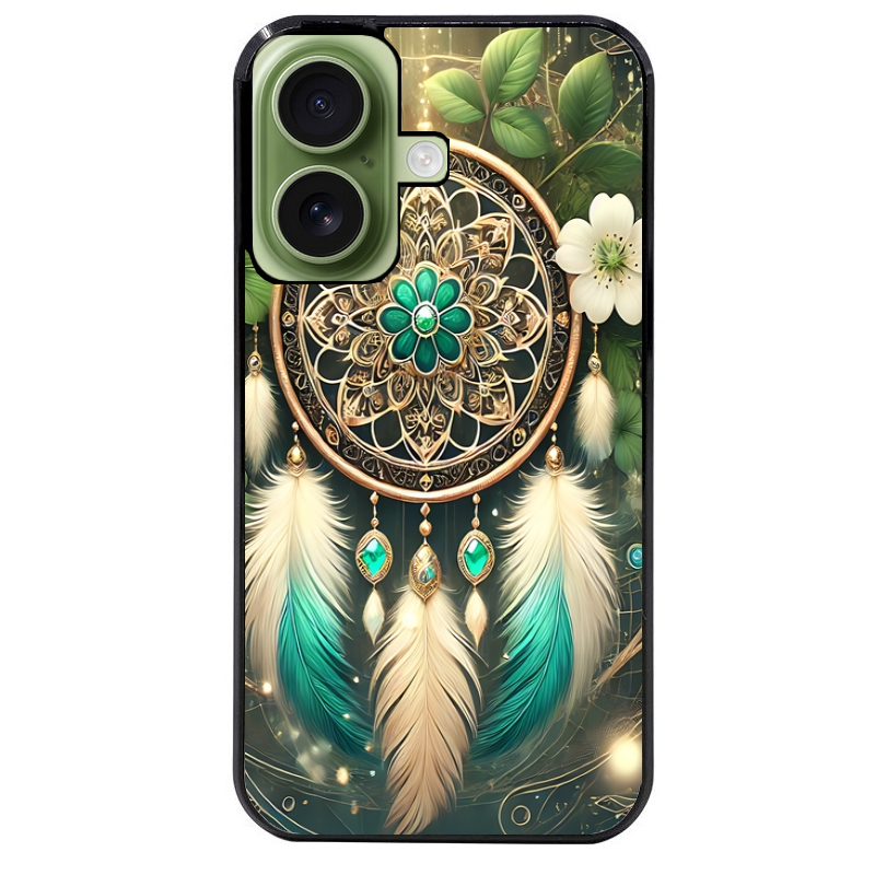 Coque noire taperso pour Iphone 17 17E AIR MAX PRO avec motif dreamcatcher talisman protection antichoc personnalisée