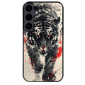 Coque noire taperso pour galaxy A06 A16 A26 A36 A56 avec motif tigre japan protection antichoc personnalisée