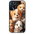 Coque noire taperso pour OPPO A16 et A16S avec motif chien smile protection antichoc personnalisée