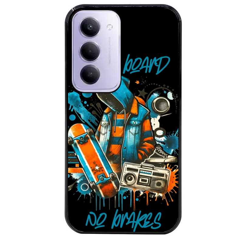Coque noire taperso pour Redmi 15 4G et 5G avec motif skate board protection antichoc personnalisée