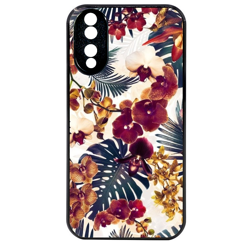 Coque noire taperso pour Honor 70 LITE 90 et LITE avec motif jungle couleurs d'automne protection antichoc personnalisée