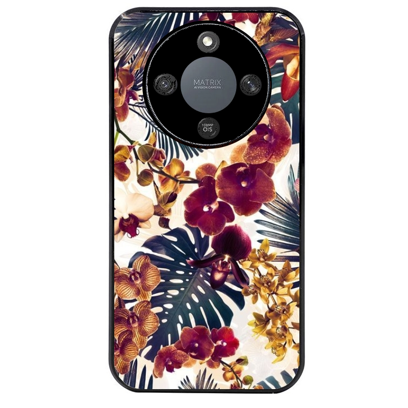 Coque noire taperso pour Magic 5 6 LITE et PRO avec motif jungle couleurs d'automne protection antichoc personnalisée