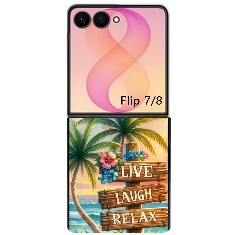 Coque pour Z FLIP 6 7 8 tropical vacances