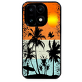 Coque noire taperso pour OnePlus 15 avec motif hawai sun protection antichoc personnalisée