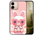 Coque noire taperso pour OPPO A6 A6X 4G et 5G avec motif lapin lunettes personnalisee protection antichoc personnalisée