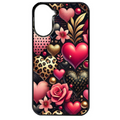Coque noire taperso pour Redmi A5 4G avec motif coeur et leopard protection antichoc personnalisée