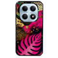 Coque noire taperso pour POCO M8 5G et PRO 5G avec motif tropical rose et des fleurs protection antichoc personnalisée