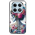 Coque noire taperso pour POCO M8 5G et PRO 5G avec motif tete de mort calavera papillon protection antichoc personnalisée