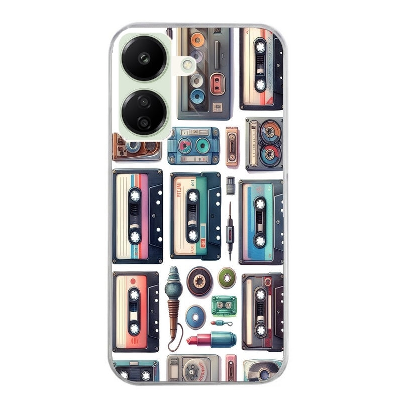 Coque taperso pour POCO C65 4G avec motif cassette multi protection antichoc personnalisée