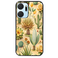 Coque noire taperso pour Honor X7A avec motif cactus et succulent protection antichoc personnalisée