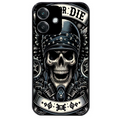Coque noire taperso pour OPPO A40 avec motif mort motard protection antichoc personnalisée
