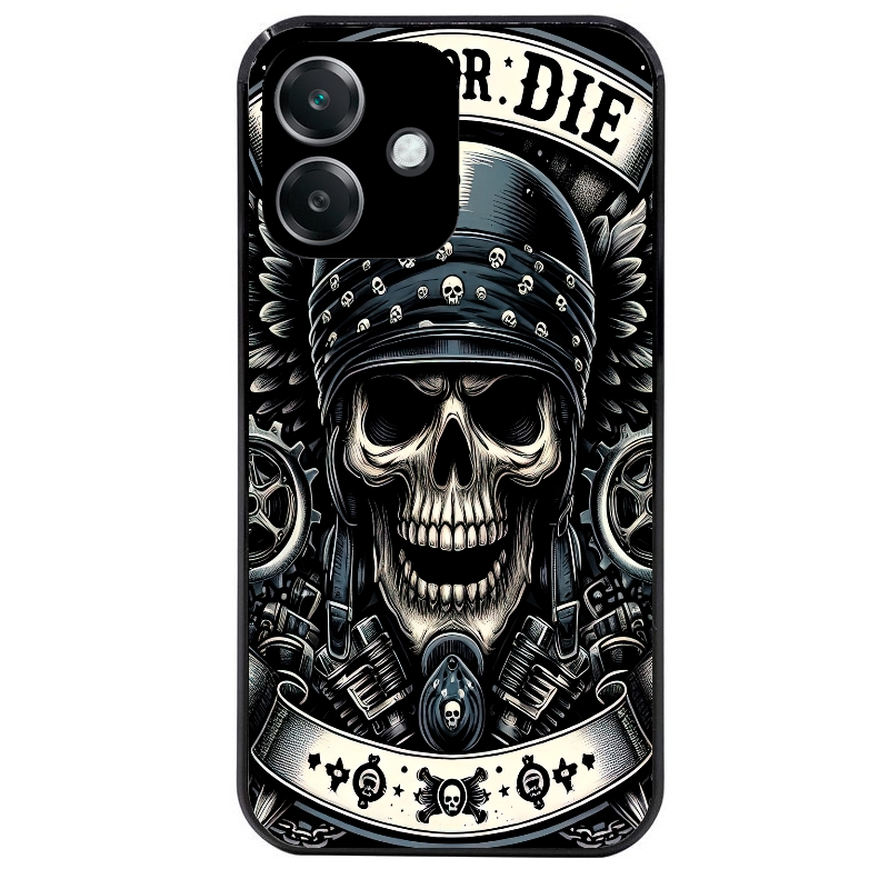 Coque noire taperso pour OPPO A40 avec motif mort motard protection antichoc personnalisée