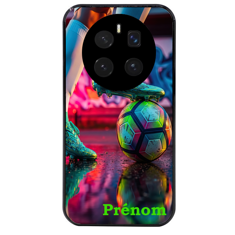 Coque noire taperso pour Magic 7 LITE et PRO avec motif foot controle personnalisee protection antichoc personnalisée