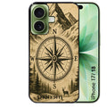 Coque pour Iphone 18 / PRO / PRO MAX / 18E personnalisée voyage et boussole