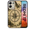 Coque pour Redmi 17 et 17C 4G 5G personnalisée voyage et boussole